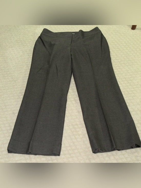 Ann Taylor Pants - Ann Taylor Dark Gray Wide Leg Trousers, Curvy Fit | Size 8